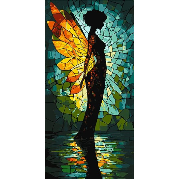 Painting by numbers "Ideyka" /KHO8612/ "Stained glass angel" 40*80 cm