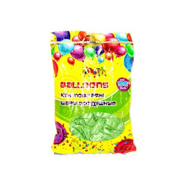Balloons "Kidis" /8647/ Light green mother-of-pearl, 12" 100 pcs/pack