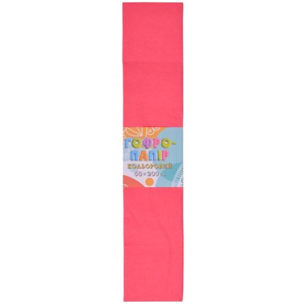 Corrugated paper 230% "Bourgeois" /FWCP-230-24/ 50*200cm, light red 1 pc./pack. (1/20)