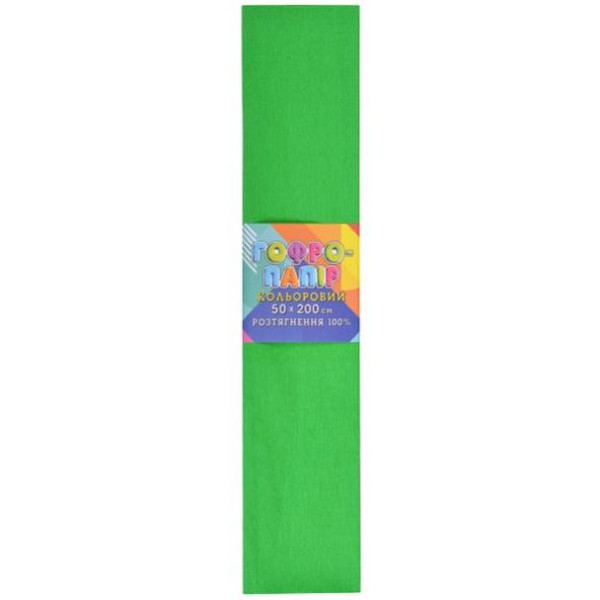 Corrugated paper 230% "Bourgeois" /FWCP-230-41/ 50*200cm, light green 1 pc./pack. (1/20)