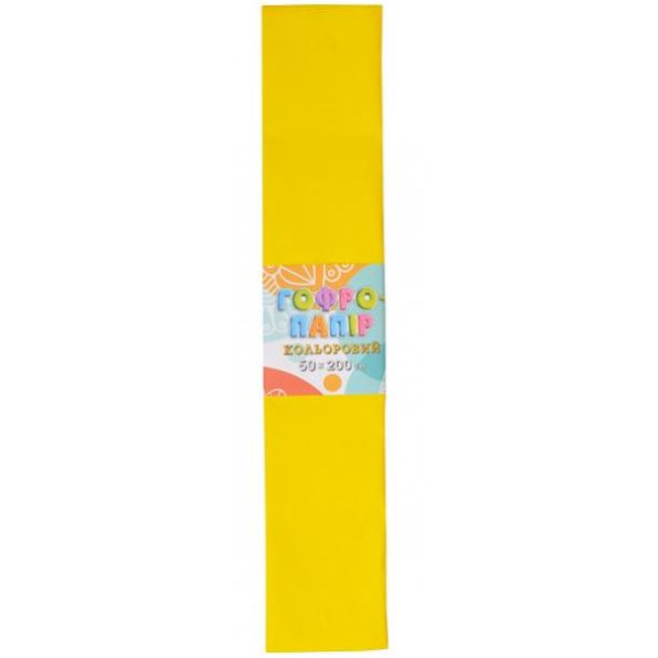 Corrugated paper 230% "Bourgeois" /FWCP-230-46/ 50*200cm, yellow 1 pc./pack. (1/20)