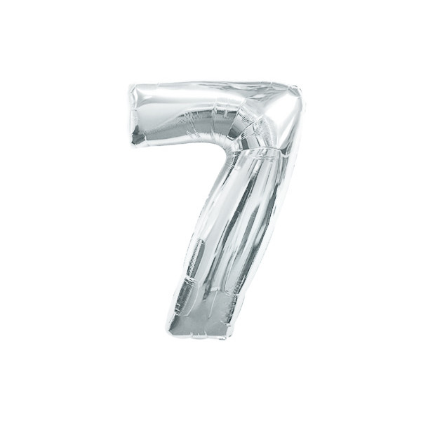 Number ball "WB" /8537s-7/ "7" silver, 75cm