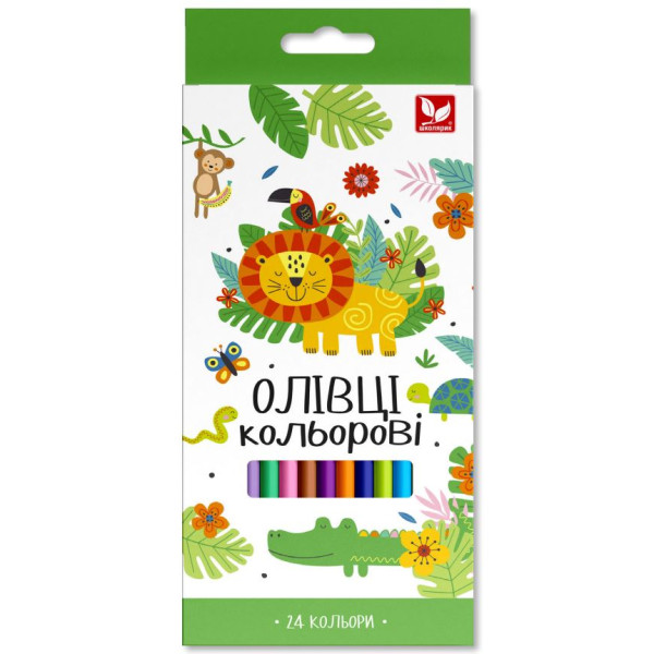 Colored pencils "Schoolboy" 24 pcs. /140SH-24/ three-sided, chinka (1/6)