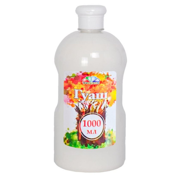 Gouache "GAMMA'UA" /343001/ white, 1000 ml (1/4)