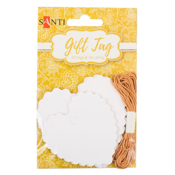 Gift wrapping cord "Santi" /742561/ +20 tags, "Openwork heart", 5m (1/10/200)