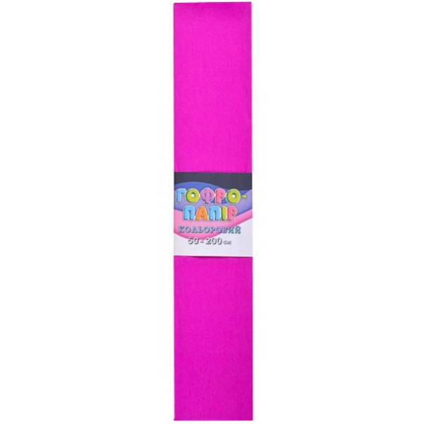 Corrugated paper 17g/m2 75% "Bourgeois" /СР-75-05/ 50*200cm, fuchsia (10/100)