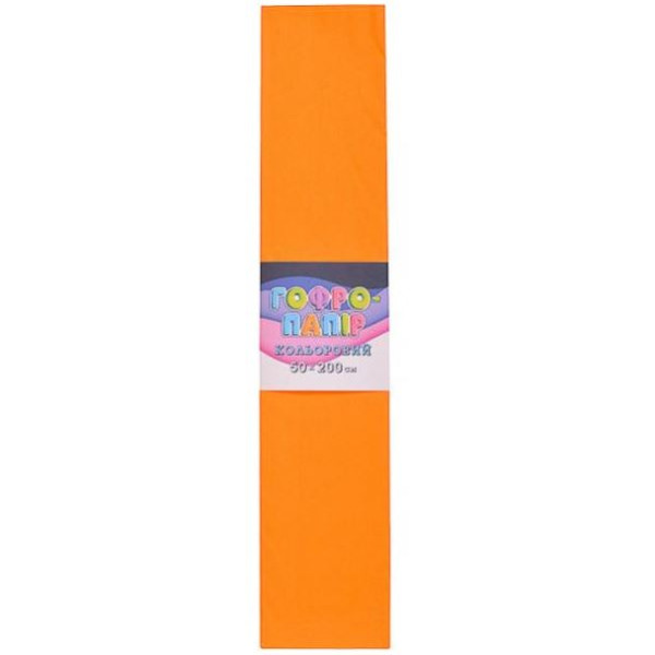 Corrugated paper 17g/m2 75% "Bourgeois" /СР-75-18/ 50*200cm, light orange (10/100)