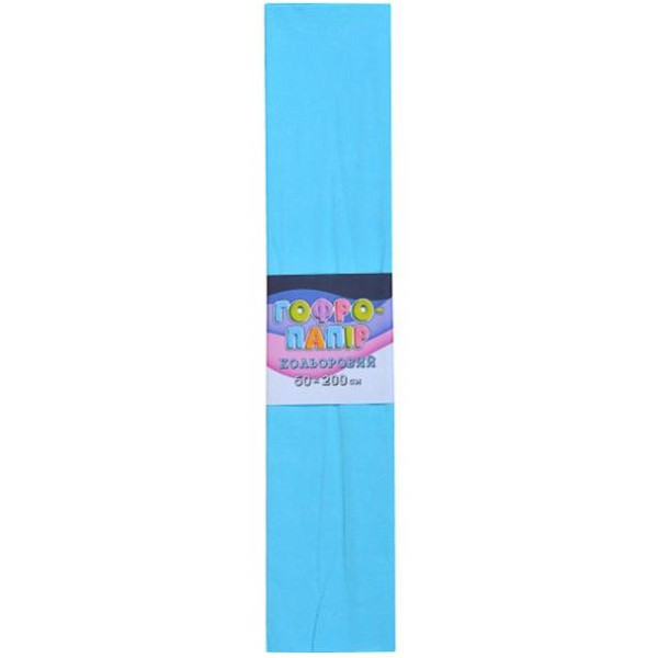 Corrugated paper 17g/m2 75% "Bourgeois" /СР-75-23/ 50*200cm, light blue (10/100)