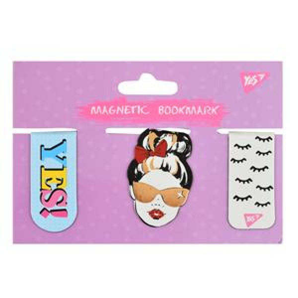 Bookmark-magnet "Yes" /707003/ "Fashion" 3 pcs, foil (1/10/500)