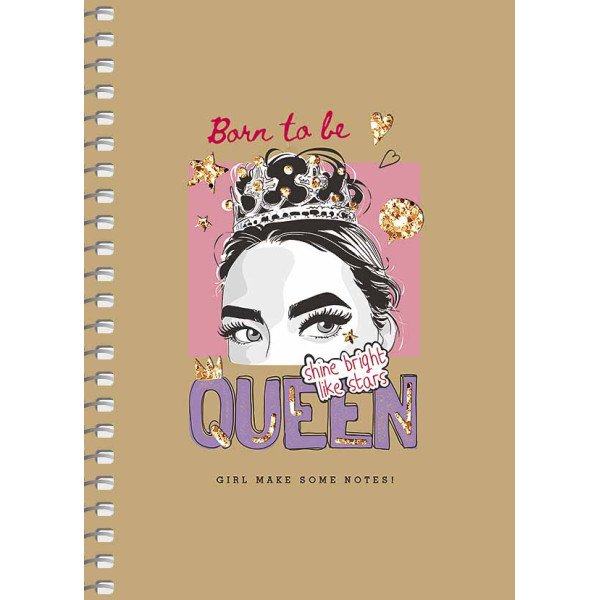 Sketchbook A6/80 sheets. "Student" KRAFT obkl., sp. /A6-SC-080-6120/ without lining, cream block, VD varnish, 70g/m2 (4/144)