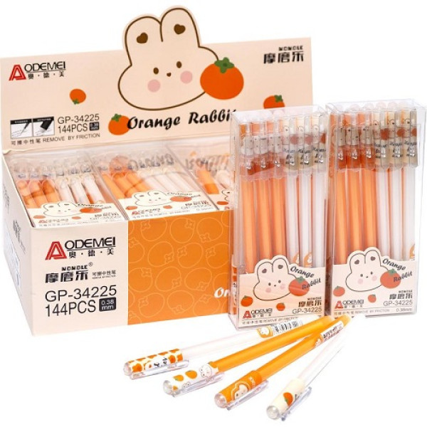 Pen "Write-erase" "AODEMEI" /GP-34225/ "Orange rabbit" 0.38mm, blue (12/144/2304)