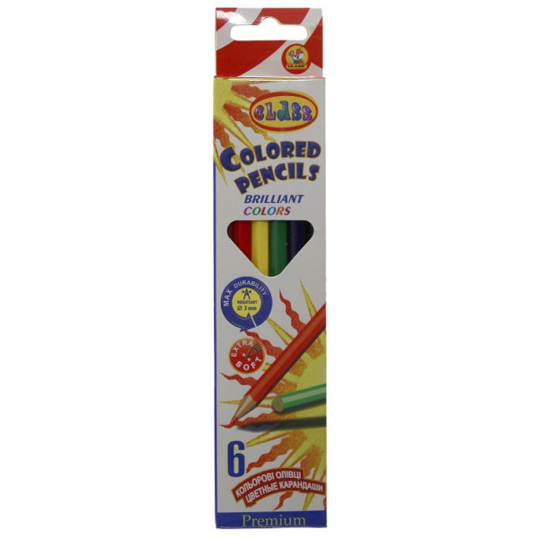 Colored pencils "CLASS" 6 col. /1606/2/ PREMIUM (1/24/480)