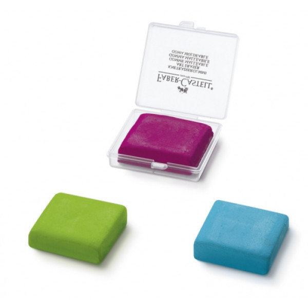 Eraser "Faber-Castell" /127124/ "KLYACHKA"TREND" COLORED, in a plastic box (18)