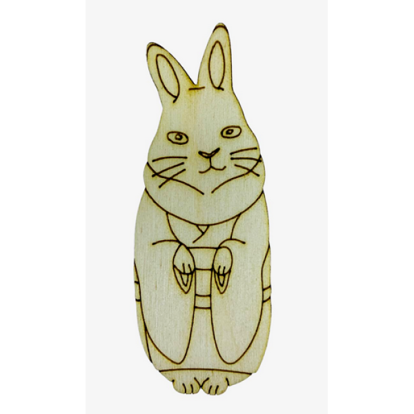 Blank "Atlas" "Bunny #4 in Kimono" /AS-4578/ plywood 8*3cm