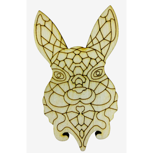 Blank "Atlas" "Bunny #6 bright head" /AS-4580/ plywood 8*5cm