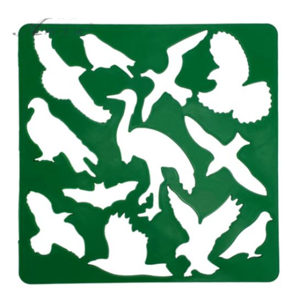 Stencil "Birds" /AS-0257, K-9069m/ 1 pc. 13cm, Atlas (1/10)