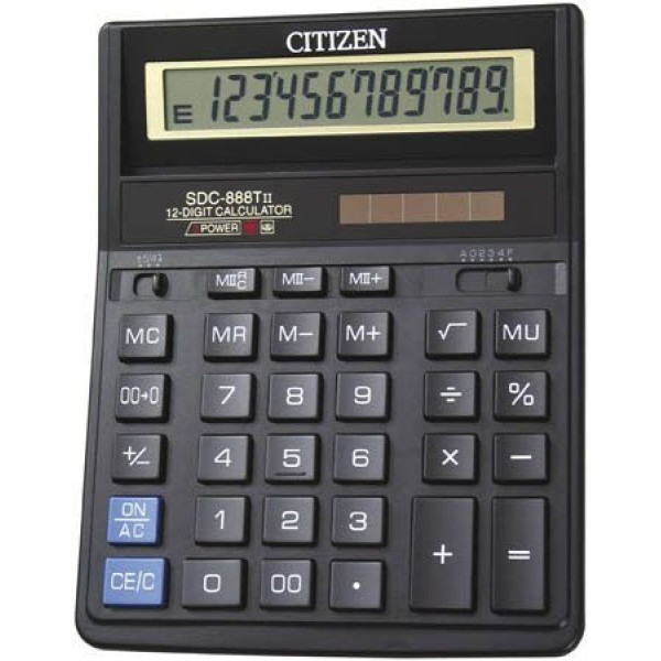 Калькулятор "CITIZEN" /SDC888TII/ настол.12-разр.203*158мм