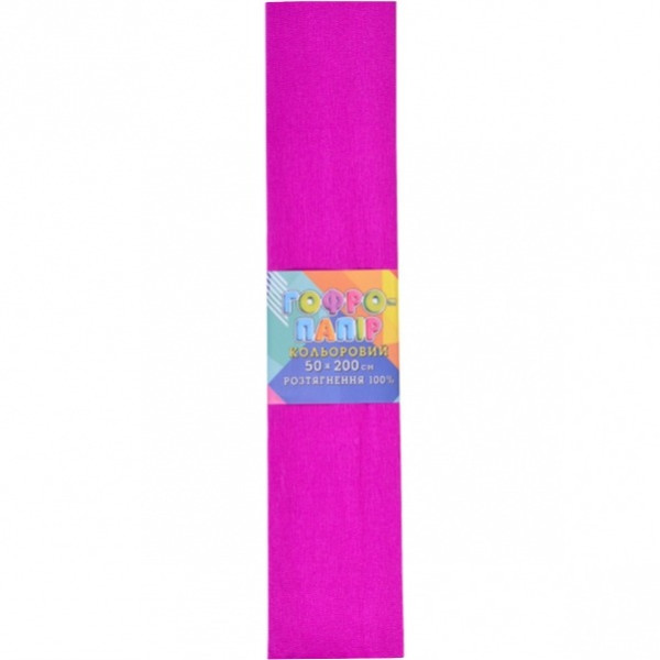 Corrugated paper 20g/m2 100% "Bourgeois" /СР-100-05/ 50*200cm, fuchsia (10/100)