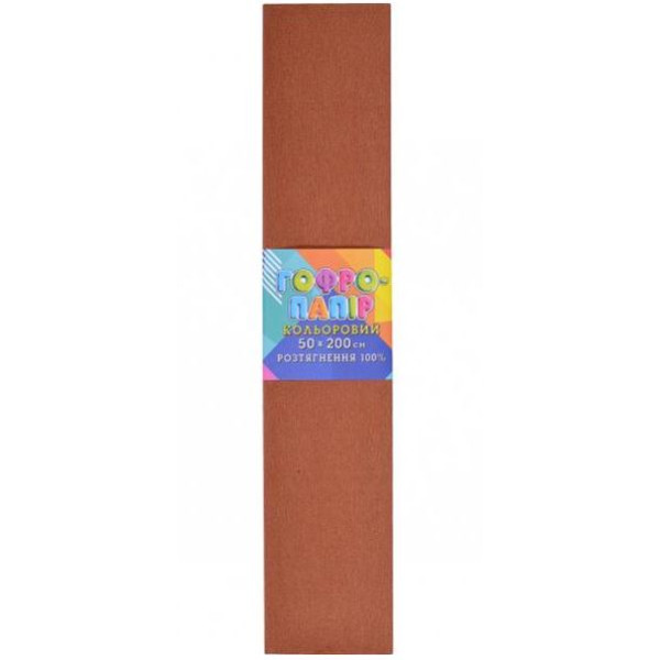 Corrugated paper 20g/m2 100% "Bourgeois" /СР-100-44/ 50*200cm, light brown (10/100)