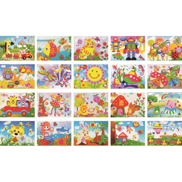 Set for creativity /1088=ST-1088/ "Application from foamiran -3D" 21*26cm mix10 (10/20)