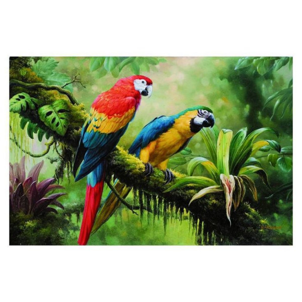 Diamond mosaic "JO" /GLD61369_O/ "Parrots" roll, in PVC, 30*40cm