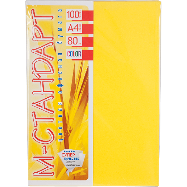 Color paper "M-Standard" A4 int. (80g) Bright yellow /IT210-CY39/ (100 sheets)