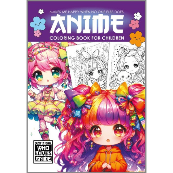 Coloring page 210*297mm/8 sheets. "ASH" bracket dis.25193 Anime (1/20)
