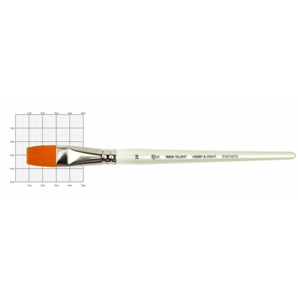Flat synthetic brush for decoration "ROSA TALENT" HOBBY & CRAFT, 20, k.r. (1/12)