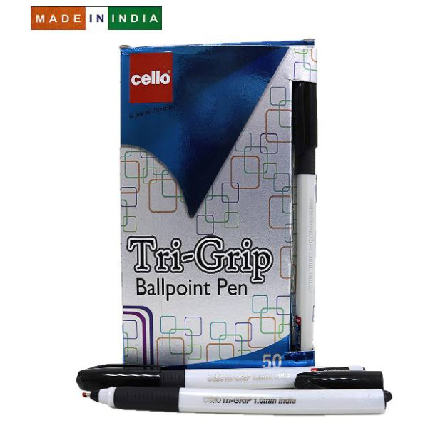 Ballpoint/oil pen CELLO "Tri-Grip" 1mm, BLACK (50/1000/4000)
