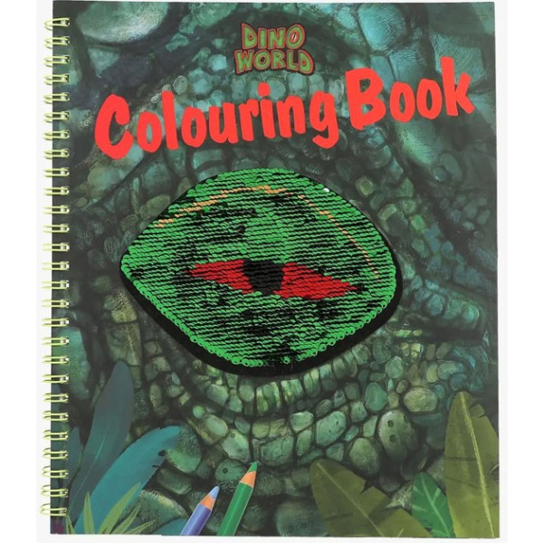 Coloring book 24*20 cm/20 sheets. /2513-3/ "Dinosaurs"+1 sheet of stickers (1/12)