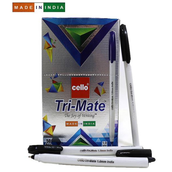 Ballpoint/oil pen CELLO "Tri-Mate" 1mm, BLACK (50/1000/4000)