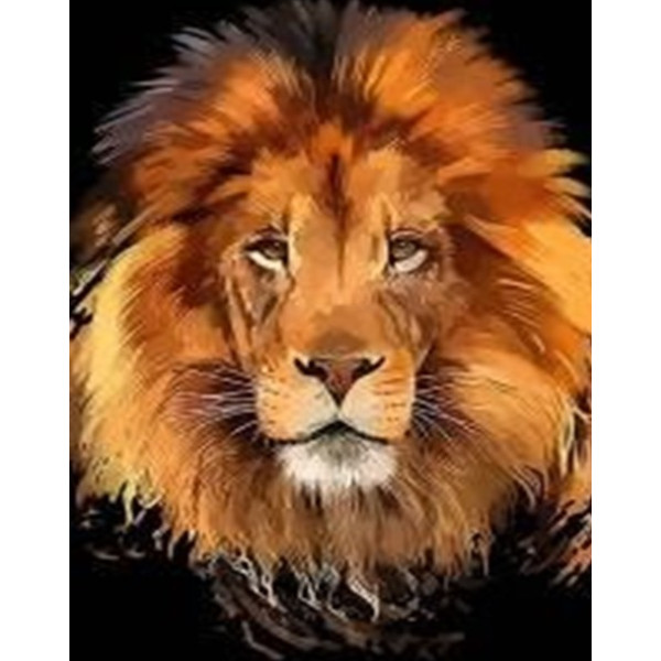 Diamond mosaic "Go to art" /178074/ "King of beasts" 20*30cm on a stretcher (GL398)