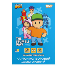 Картон цветной А4/10л "YES" /955493/ Stumble Guys двухсторонняя папка (1/100)
