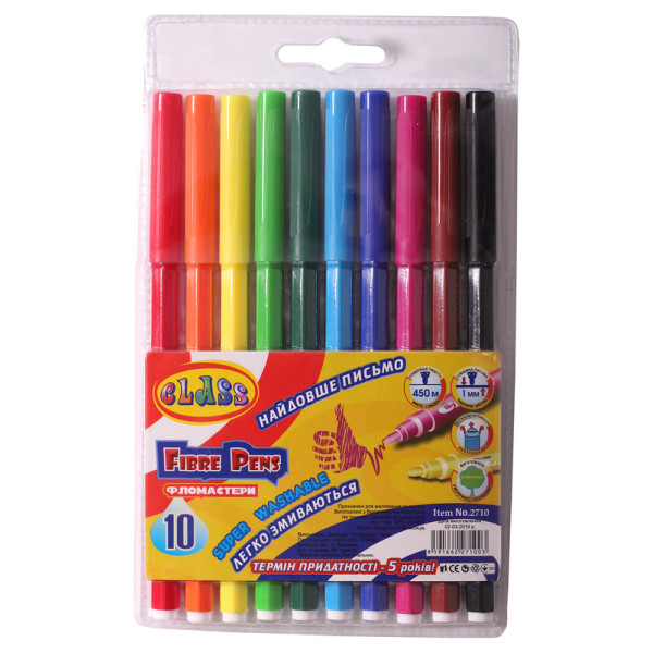 Felt-tip pens "CLASS" 10 pcs. /2710/ "Easy wash" premium (1/24/240)