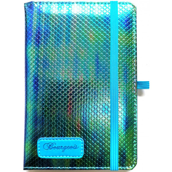 Notebook on rubber band "Bourgeois" A6/120 leatherette TV cover. /dis.9301,/ ext. Bl. 70g,, # (1/30)