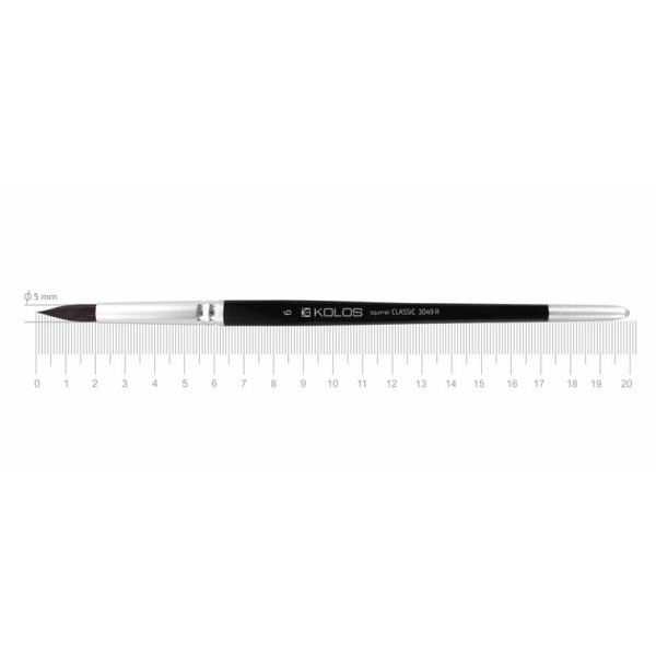 Squirrel brush round "KOLOS" Classic 3049R, No. 6, k.r. (1/12)