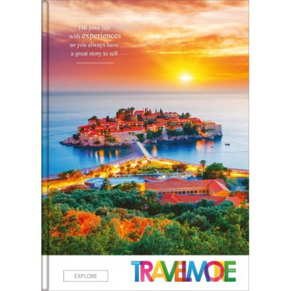 Notebook A5/64 sheets. "Rucksack" /TP-22/ series "TRAVEL" # tv. lama cover, 50 g/m2, mix (1/16)
