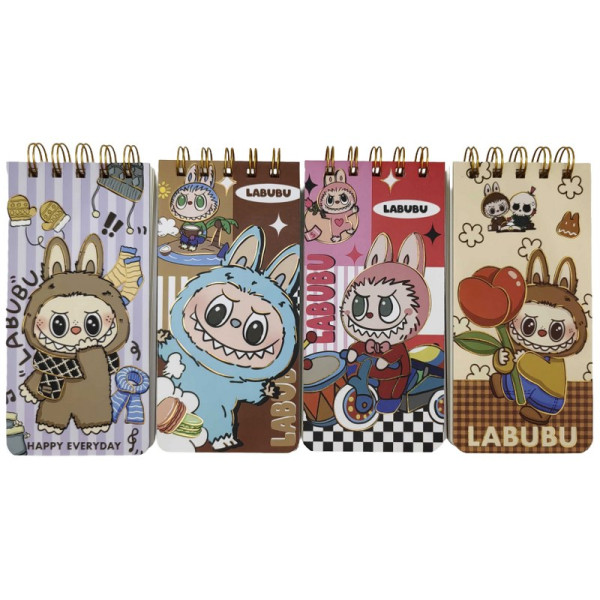 Notebook 7.5*15 cm/80 sheets. /SC-56-4/ on top spiral "Labubu Labubu" (1/24)