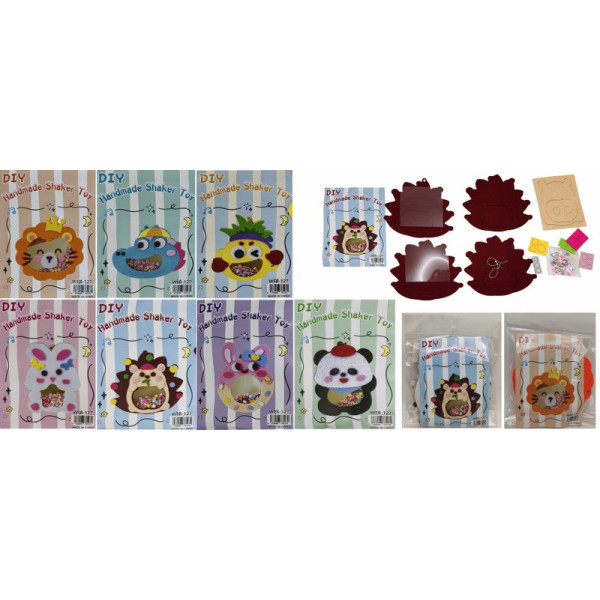 Set for creativity /038/ "Make a 3D animal figurine from felt and small balls" 15*15cm (1/16)