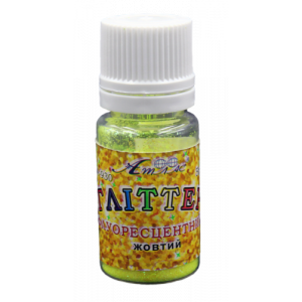 Glitter "Atlas" /AS-2030, A-930/ FLUOR. Yellow 5 g, in a layer. jars (1/6)