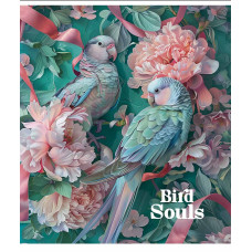Тетрадь уч. "Школярик" 48л.# /3457K/ "Bird Souls" УФ-лак (девочка)