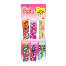 Закладка-магніт "JO" /23981-20(24)/  "Girls" 6шт., 2*12см, мікс
