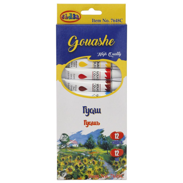 Gouache "CLASS" 12 col. 12 ml /7648C/ alum. tuba (1/12/60)