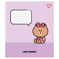 Тетрадь уч. "YES" 12л.== /767646/ "Line Friends Stylish" (25/500)
