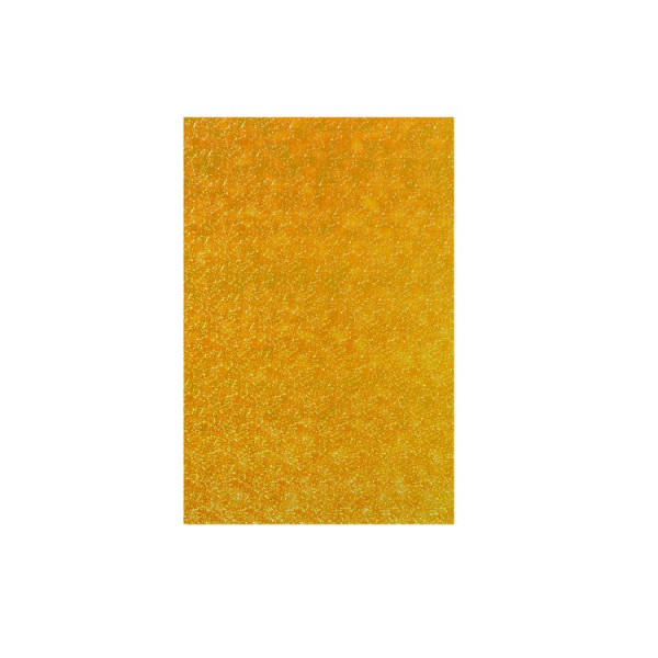 Flexica (foamiran) "WB" /7647/ 20*30 cm, YELLOW laser. 1.5 mm (10 sheets/pack) (1/20)
