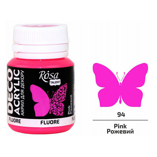 ACRYLIC for decoration "ROSA TALENT" /94/ Pink fluorescent, 20 ml (1/140)