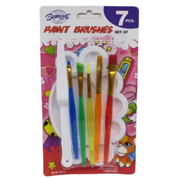 Set of brushes /10506/ synthetics 5 pcs + palette + stack (1/12)