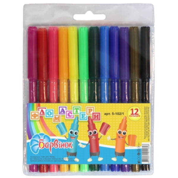 Pens "Pervinok" 12 pcs. /5-102/ "Rainbow" (1/12/288)