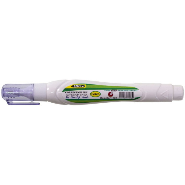 Corrector pen met. "4OFFICE" /4-403/(4-373) valve.push.node, 12ml (12/576)