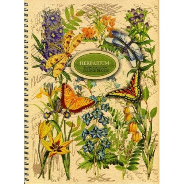 Notebook KRAFT "Etching" A4/80 /KL4180K/ ## sp. side, with perf., white college-block, + otv.d/arch. (5/60)
